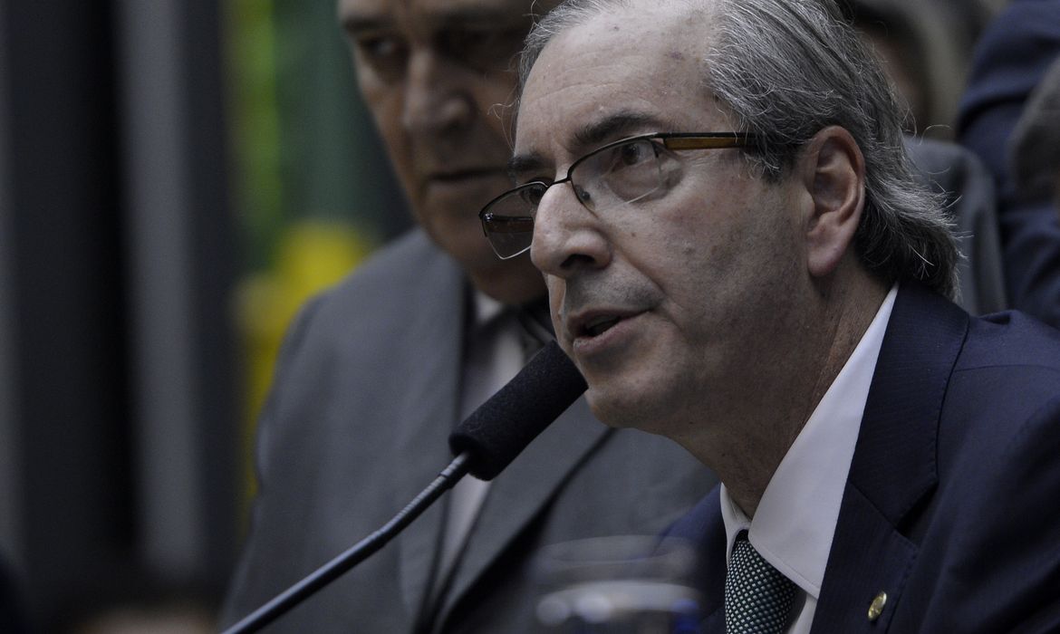 O deputado Eduardo Cunha e eleito, para presidente da Câmara dos Deputados(Wilson Dias/Agência Brasil)