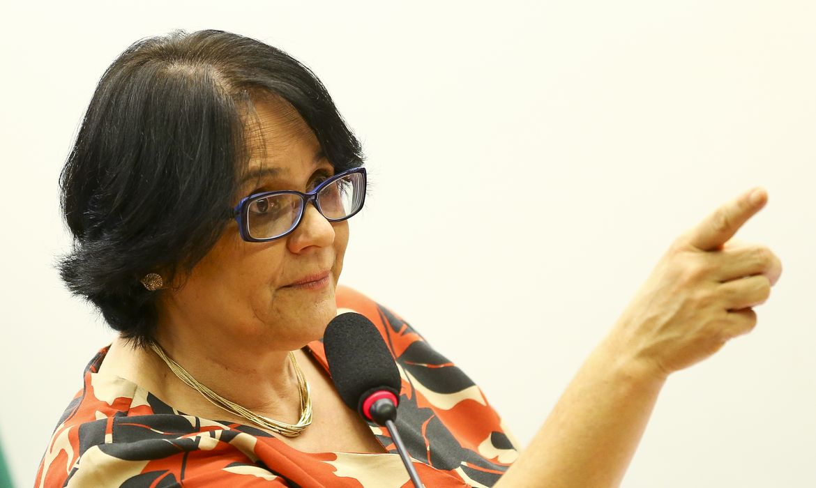 A ministra da Mulher, da Família e dos Direitos Humanos, Damares Alves participa de audiência pública na Comissão de Seguridade Social e Família da Câmara dos Deputados. 