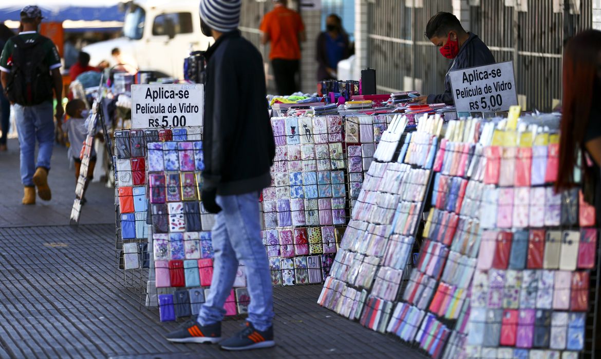 Comércio de rua em Brasília.