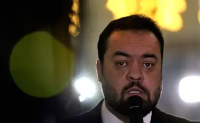 Rio de Janeiro (RJ), 06/10/2023 - O secretário-executivo do ministério da Justiça e Segurança Pública, Ricardo Cappelli, e o governador do Rio de Janeiro, Claudio Castro, falam com a imprensa após reunião no Palácio Guanabara. Foto:Tânia Rêgo/Agência Brasil