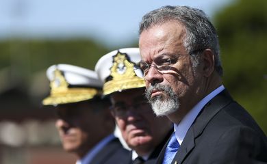 Brasília - O Ministro da Defesa, Raul Jungmann, durante cerimônia em comemoração ao Dia Internacional dos Mantenedores da Paz das Nações Unidas (Peacekeepers – mais conhecidos como boinas azuis) (Marcelo Camargo/Agência Brasil)