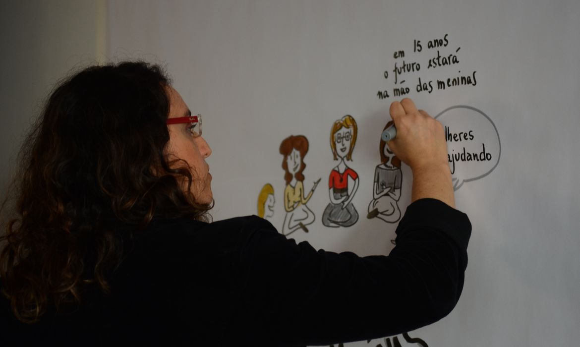 São Paulo - Projeto educativo Força Meninas, que têm como objetivo incentivar garotas de 6 a 18 anos a desenvolverem habilidades, confiança e autoestima, na Casa do Viver, na Vila Mariana 