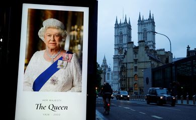 Retrato da rainha Elizabeth em Londres