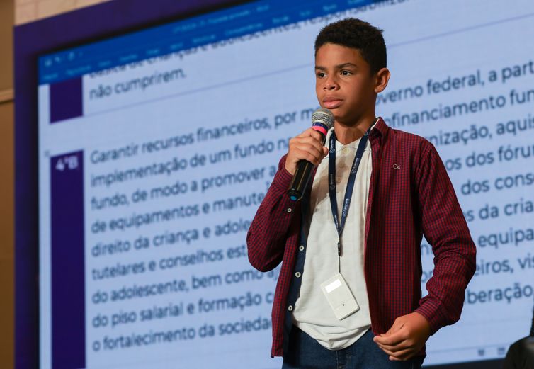 Brasília-DF, 04/04/2024, -  12ª Conferência Nacional dos Direitos da Criança e do Adolescentes. Na foto: Arthur Caldeira Nacimento. Foto: Jose Cruz/Agência Brasil