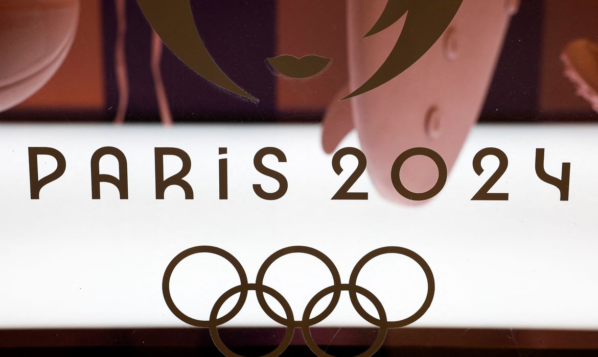 Logo dos Jogos Olímpicos de Paris
 8/2/2024   REUTERS/Benoit Tessier