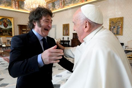 Roma-Itália 12/02/2024 Papa Francisco encontra-se com o presidente argentino Javier Milei no Vaticano. Foto Reuters.