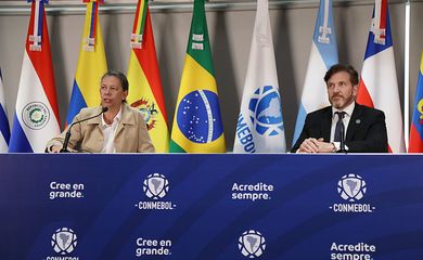 Copa do Mundo Feminina 2027 -- Conmebol anuncia apoio ao Brasil como sede da Copa do Mundo Feminina de 2027. Foto: Mariana Raphael/Ministério do Esporte