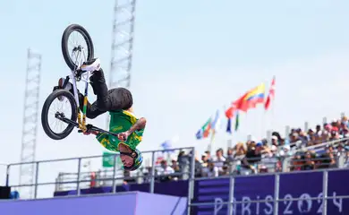 Paris 2024 Olympics - BMX Freestyle - Men's Park Final - La Concorde 2, Paris, France - July 31, 2024.
Gustavo Batista De Oliveira of Brazil in action during run two. REUTERS/Esa Alexander