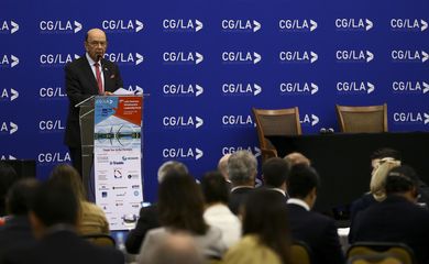  O secretário de Comércio dos Estados Unidos, Wilbur Ross, durante o Fórum Anual de Liderança em Infraestrutura da América Latina. 