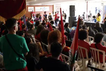Goiânia (GO), 17/07/2025 - Estudantes partipam do 60º Congresso da UNE - Congresso da União Nacional dos Estudantes, realizado na UFG. Foto: Bruno Peres/Agência Brasil