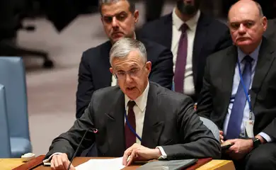 Brazil's Ambassador to the United Nations Sergio Franca Danese speaks during a UN Security Council meeting on U.S. strikes and the capture of Venezuelan President Nicolas Maduro and his wife, Cilia Flores, at the United Nations headquarters in New York, U.S., January 5, 2026. REUTERS/Brendan McDermid