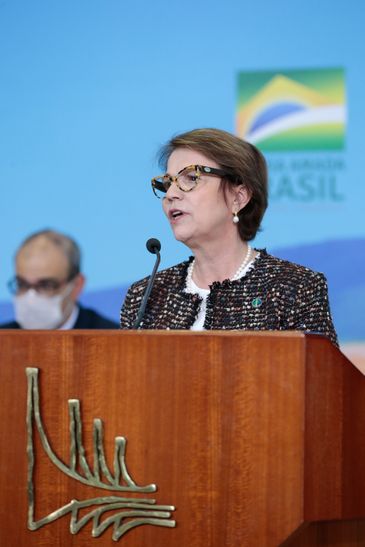  Ministra da Agricultura,  Tereza Cristina, durante o lançamento do Plano Safra 2020/2021
