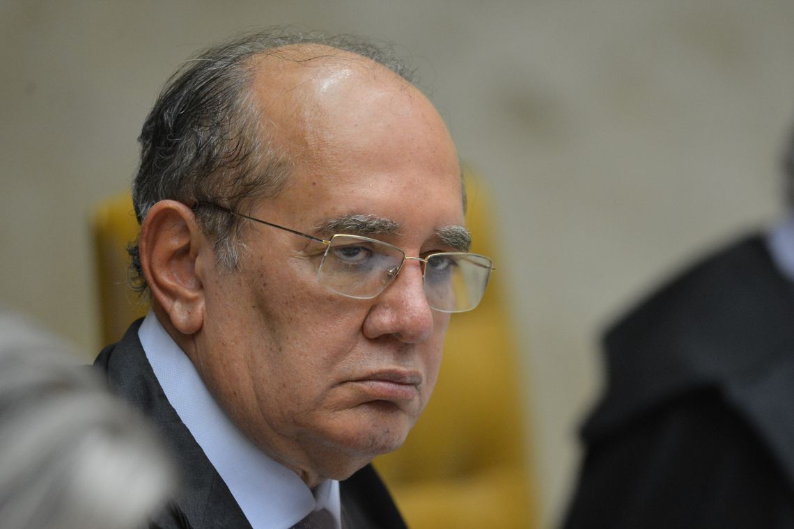 O ministro Gilmar Mendes, durante a segunda parte da sessão de hoje (23) para julgamento sobre a validade da prisão em segunda instância do Supremo Tribunal Federal (STF).