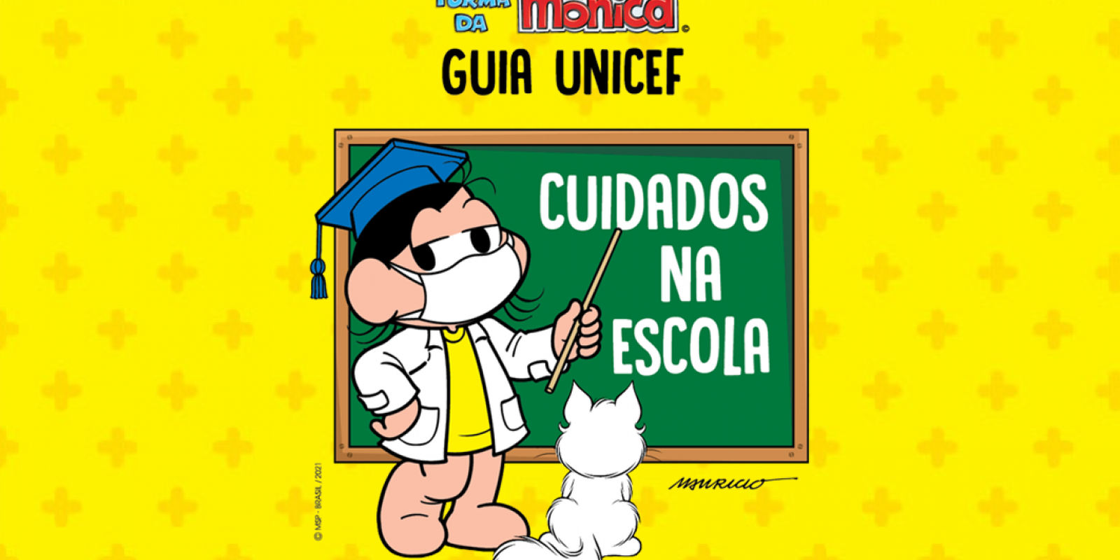 Turma da Mônica ilustra guia para retorno às aulas presenciais