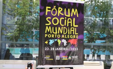 Recepção do Fórum Social Mundial, na Assembleia Legislativa do Rio Grande do Sul, em Porto Alegre.