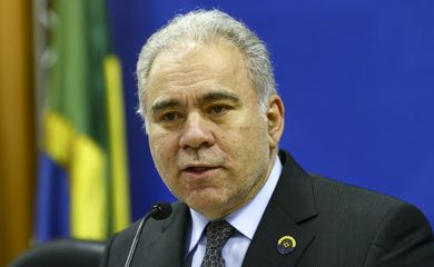 O ministro da Saúde, Marcelo Queiroga, durante cerimônia de lançamento do Plano de Integridade 2022/2023.