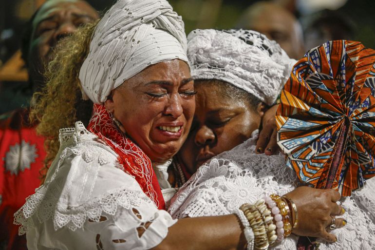 São Paulo ( SP) 24/08/2023 - Jornada dos Movimentos Negros Contra a Violência Policial. Os atos são em defesa de investigação rigorosa e punição aos assassinos de Mãe Bernadete Pacifico.
Foto: Paulo Pinto/Agência Brasil