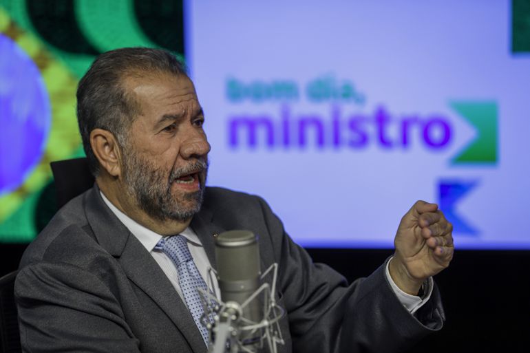 Carlos Lupi no Bom dia Ministro. | Agência Brasil