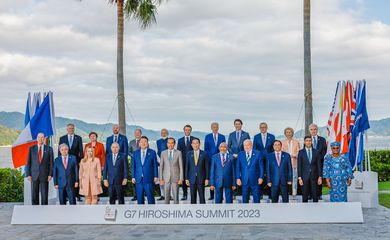 20.05.2023 - Presidente da República, Luiz Inácio Lula da Silva, durante Fotografia oficial dos chefes de delegação dos países membros e dos países convidados do G7.
Hiroshima, Japão.

Foto: Ricardo Stuckert/PR