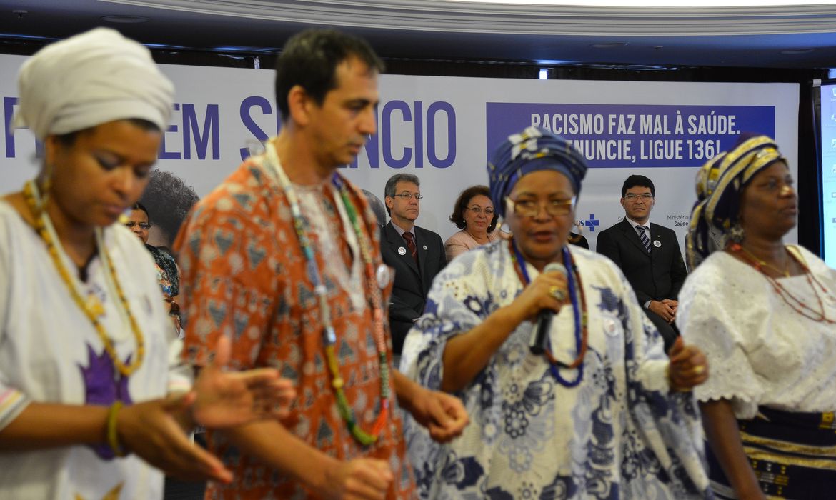 O Ministério da Saúde, Secretaria de Direitos Humanos e a Secretaria de Políticas de Promoção da Igualdade Racial em Brasília, lança campanha incentivar denúncias de atos de discriminação no Sistema Único de Saúde.(Antônio Cruz/Agência