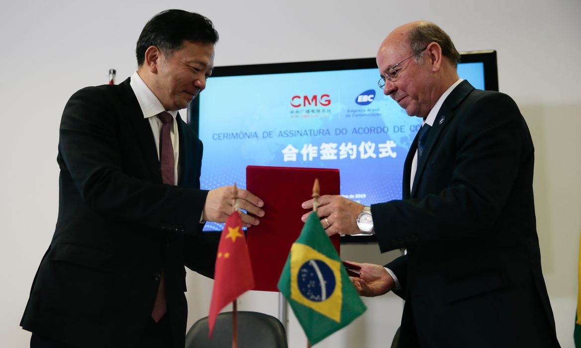 Assinatura do Acordo de Cooperação entre a EBC e o China Media Group será realizada nesta quarta-feira (13),  no Centro de Capacitação da EBC, em Brasília