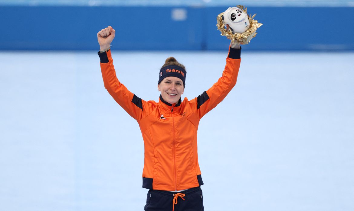 Ireen Wust comemora ouro nos Jogos de Pequim - Jogos de Inverno - Olimpíada