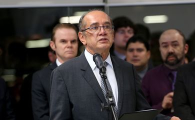 Brasília - O presidente do Tribunal Superior Eleitoral (TSE), ministro Gilmar Mendes, na cerimônia de Assinatura Digital e Lacração dos Sistemas que serão utilizados nas eleições de outubro (Wilson Dias/Agência Brasil)