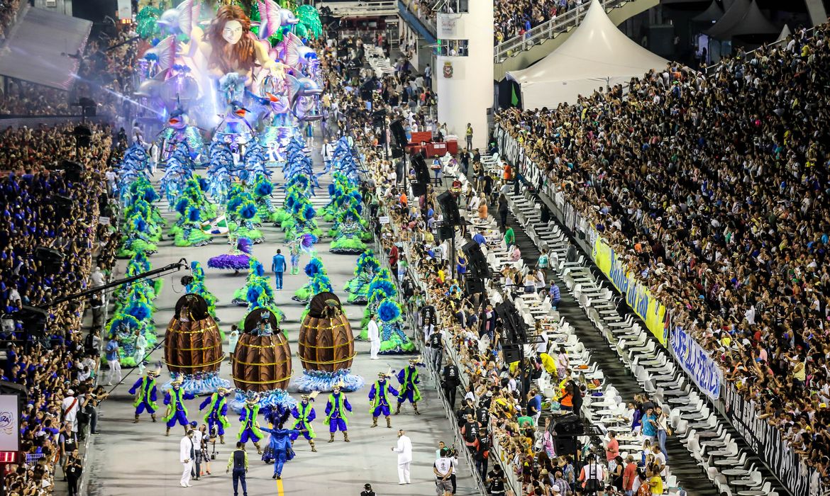 São Paulo - A Escola de Samba Unidos de Vila Maria, é a segunda a desfilar no carnaval de São Paulo no Sambódromo do Anhembi (Divulgação/Paulo Pinto/LigaSP)