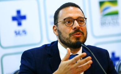  O secretário substituto de Vigilância em Saúde, Júlio Croda,  durante entrevista coletiva para esclarecimentos técnicos sobre o coronavírus da China