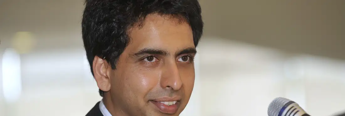 Salman Khan O fundador da Khan Academy, professor Salman Khan, fala com a imprensa após encontro com a presidenta Dilma Rousseff, no Palácio do Planalto