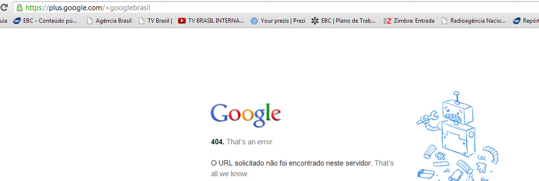 erro do google mais