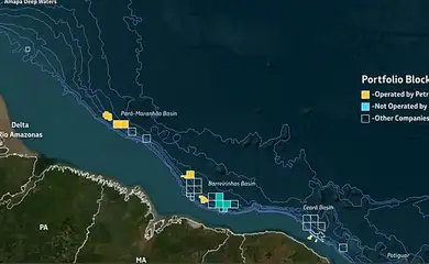 Petrobras envia sonda à Margem Equatorial para retomar exploração.  Arte: Petrobrás