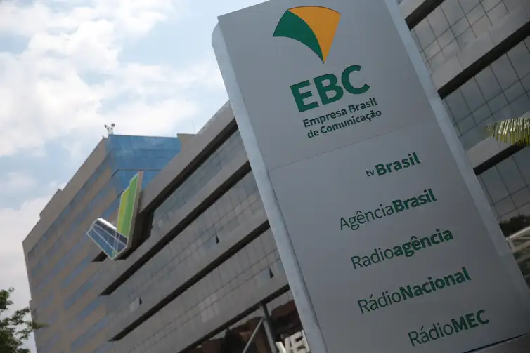 Fachada da sede da EBC em Brasília.