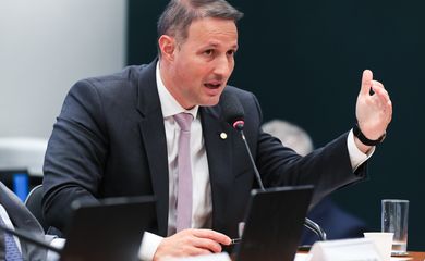 Brasília - 14/10/2025 -  Secretário de Segurança de São Paulo, Guilherme Derrite, debate PEC da Segurança Pública na Câmara Foto: Lula Marques/Agência Brasil.