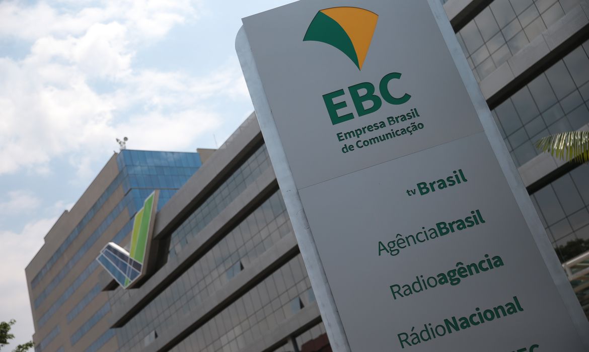 Fachada da sede da EBC em Brasília.