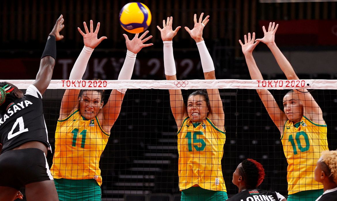 Brasil derrota Quênia no vôlei feminino em Tóquio