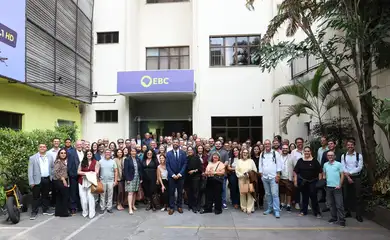 Membros da RNCP realizam visita guiada às instalações da EBC no Rio de Janeiro. Foto: Bruno Fernandes