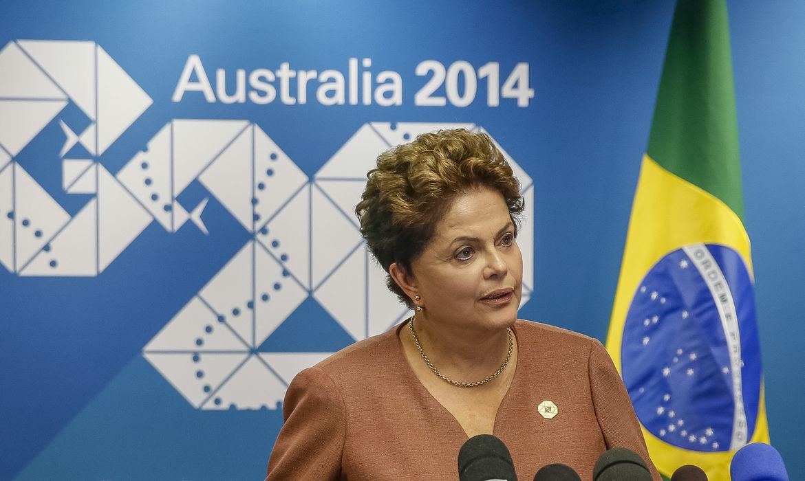 Presidenta Dilma Rousseff durante entrevista coletiva após a Cúpula G20 ( Roberto Stuckert Filho/PR)