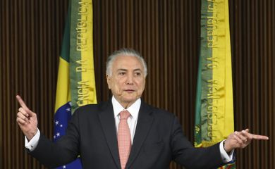 O presidente Michel Temer coordena a última reunião ministerial de seu governo, no Palácio do Planalto.
