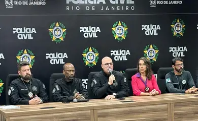 Felipe CurI, Secretary of Civil Police speaks during a press conference, as Brazil police foil bomb plot targeting packed Lady Gaga concert, in Rio de Janeiro, Brazil May 4, 2025. Reuters/Sergio Queiroz/Proibida reprodução
