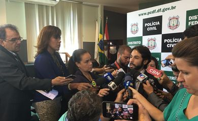 Polícia Civil concede entrevista, após cumprir mandado de busca e apreensão na sede do governo do DF - Foto Jéssica Gonçalves/Radiojornalismo