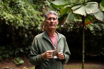 Rio de Janeiro (RJ), 05/06/2024 – O coordenador de Coleções Vivas do Jardim Botânico do Rio de Janeiro, o biólogo Marcus Nadruz.durante trilha na instituição, na zona sul da capital fluminense. Foto: Tomaz Silva/Agência Brasil