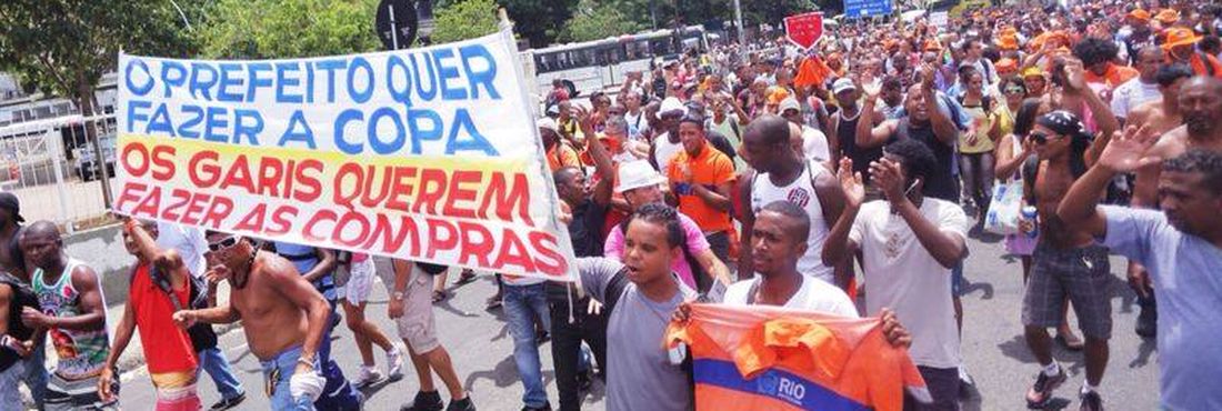 Garis fazem protestos no Rio de Janeiro