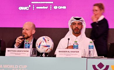 Nasser Al Khater, chefe da Catar 2022, em Doha