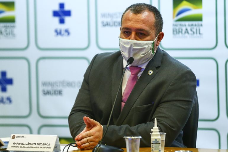 O secretário de Atenção Primária à Saúde, Raphael Câmara Medeiros, durante entrevista no Ministério da Saúde.