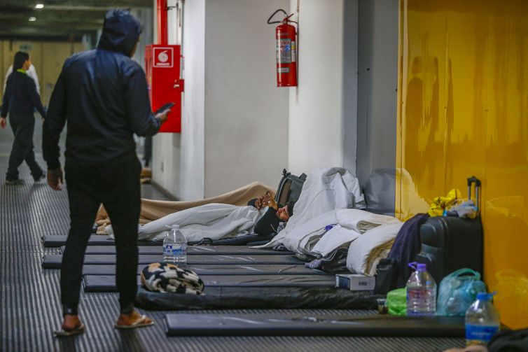 Guarulhos (SP) 17/07/2023 - Afegãos seguem acampados no Aeroporto de Guarulhos aguardando acolhimento.<p></p>Foto:Paulo Pinto/Agência Brasil<p></p>