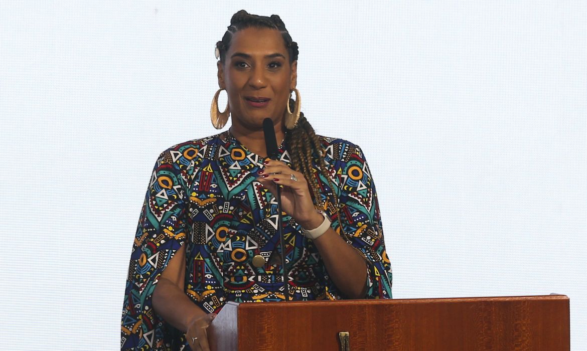 Cerimônia de posse das ministras da Igualdade Racial, Anielle Franco, no Palácio do Planalto