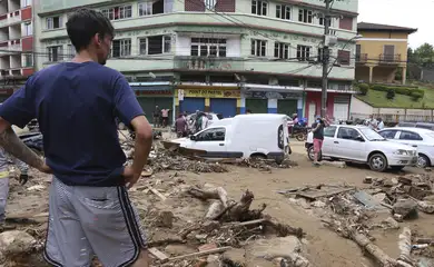 Bairro Castelânea em Petrópolis, após fortes chuvas  que atingiram a região Serrana do Rio