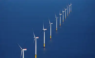 Geração eólica no mar pode acelerar transição energética no Brasil. Foto: Reuters/Phil Noble