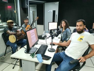 Mingo Silva nos estúdios da Rádio Nacional
